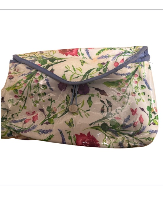 Crabtree & Evelyn Handbags - CRABTREE & EVELYN LAVENDER Floral Print Cosmetic Bag White with Green and Purple
